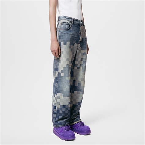 louis vuitton damier denim skate pants|louis vuitton damier canvas sneakers.